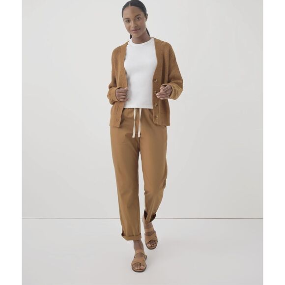 Pact Organic Cotton Women's Daily Camel M Pants - Picture 2 of 5